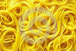 Background texture and pattern of cooked noodles