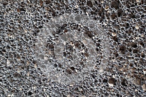 Background texture porous volcanic stone wall closeup, Canary Islands