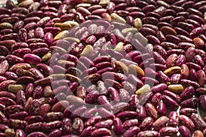 Background and texture of red beans spread out on the table