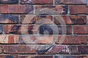 Background texture of red burnt brick wall,masonry house