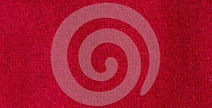 Background texture of red pattern knitted fabric made of cotton or wool or kashmere