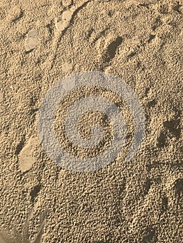 background texture sand on the city beach near the river