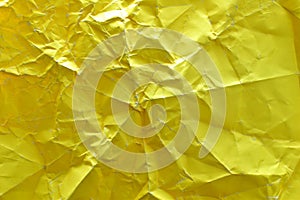 Background and texture of a sheet of yellow paper.