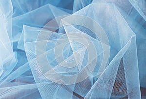 Blue tulle background