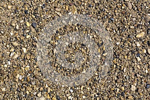 River pebbles and sand