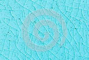 Background and texture of stretch marks cracked on blue glazed tile