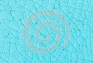 Background and texture of stretch marks cracked on blue glazed tile