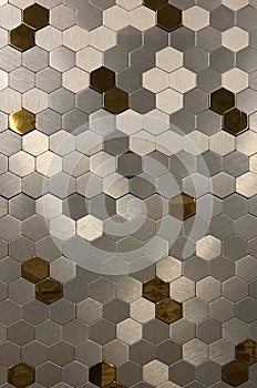 Background, texture tile wall bronze-colored, multi-colored, mosaic