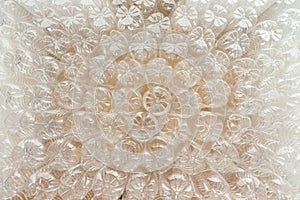 Background texture of upturned plastic bottles