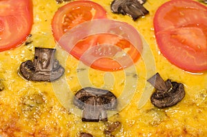 Background with texture vegetarian pizza