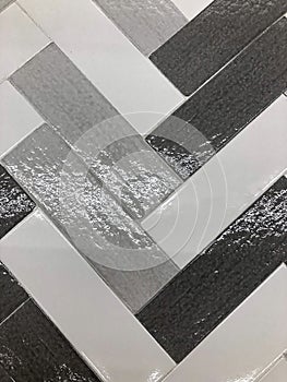 Background, texture, wall tiles black and white mosaic