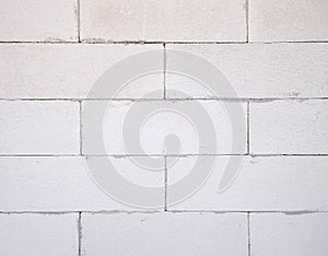 Background texture of white Lightweight Concrete block, Foamed c