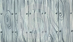 Background with the texture of wooden gray boards, hand-painted with watercolor paints. Horizontal, factor board for the
