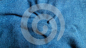 Background textured of blue cotton