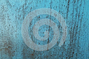 Background Textured of Old Rusted Blue Grunge Metal