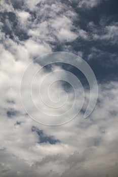 The background of thick clouds and beautiful blue sky