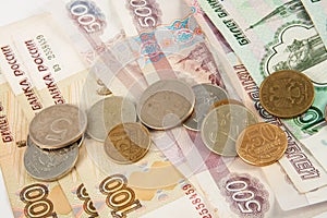 Background of thousandths banknotes