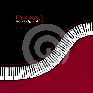 Background with top view Piano keys