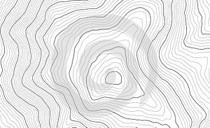 Background of the topographic map. Topo map with elevation. Geographic line mountain relief. Vector stock illustration