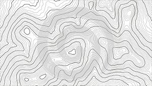 Background of the topographic map. Topo map with elevation. Geographic line mountain relief. Vector stock illustration