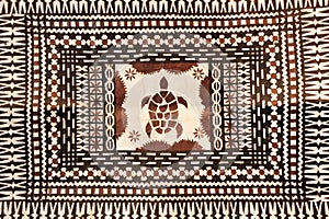 Taditional Pacific Islands tapa cloth background photo