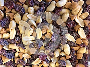 Background of trail mix