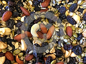 Background of trail mix