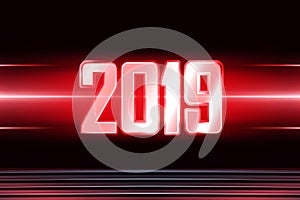Background with transparent figures 2019 for New Year