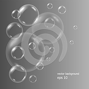 background with transparent soap water bubbles