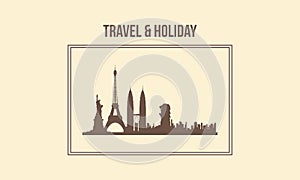 Background traveling style design collection