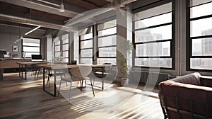 For background: Trendy Co-Working Oasis: Collaboration Meets Style photo