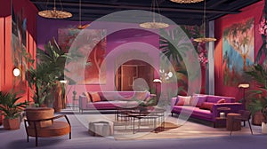 For background: Trendy Co-Working Oasis: Collaboration Meets Style photo