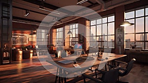 For background: Trendy Co-Working Oasis: Collaboration Meets Style photo