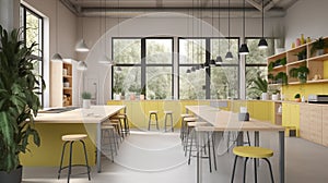 For background: Trendy Co-Working Oasis: Collaboration Meets Style photo