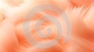 Background of trendy peach fuzz color fur that appears to be in motion