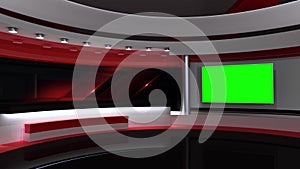 Background. Tv Studio. News room.  Loop animation.