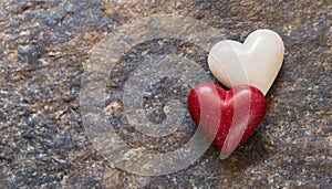 Background of two hearts, concept of riendship and love