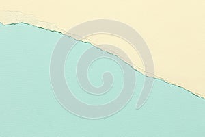 Background of two sheets of colored paper with torn edges