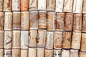 Background of used wine corks