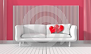 Background for valentone day and living room.