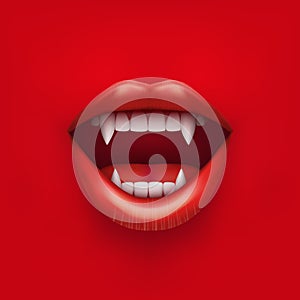 Background of vampire mouth with open lips