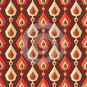 Background vector design. Abstract geometric seamless pattern. Decorative retro ornament. Atomic stylized backdrop