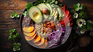 background vegan healthy food vibrant