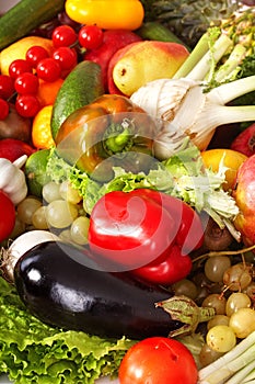 Background of vegetable and fruit group.