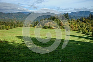 View on the Velka Fatra mountains from Kremnicke vrchy, Slovakia