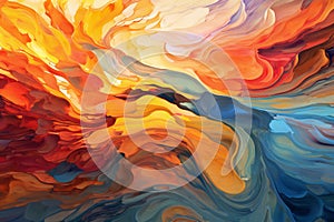 Background Vibrant Abstract Fluid Flow Style