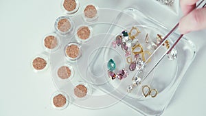 Background Video: gemstones for jewelry and accessories.