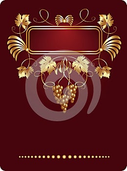 Background with vine ornament