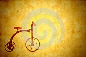 Background vintage antique tricycle bicycle