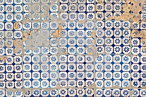 Background of vintage ceramic tiles photo